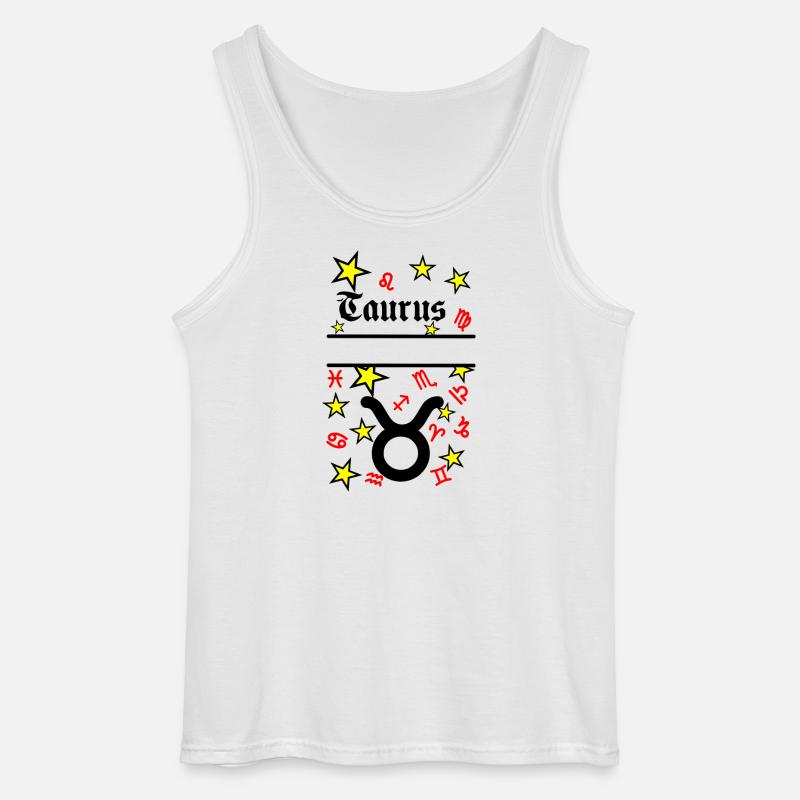 Stier Stier Sternzeichen - Gildan Männer Tank Top - Weiß