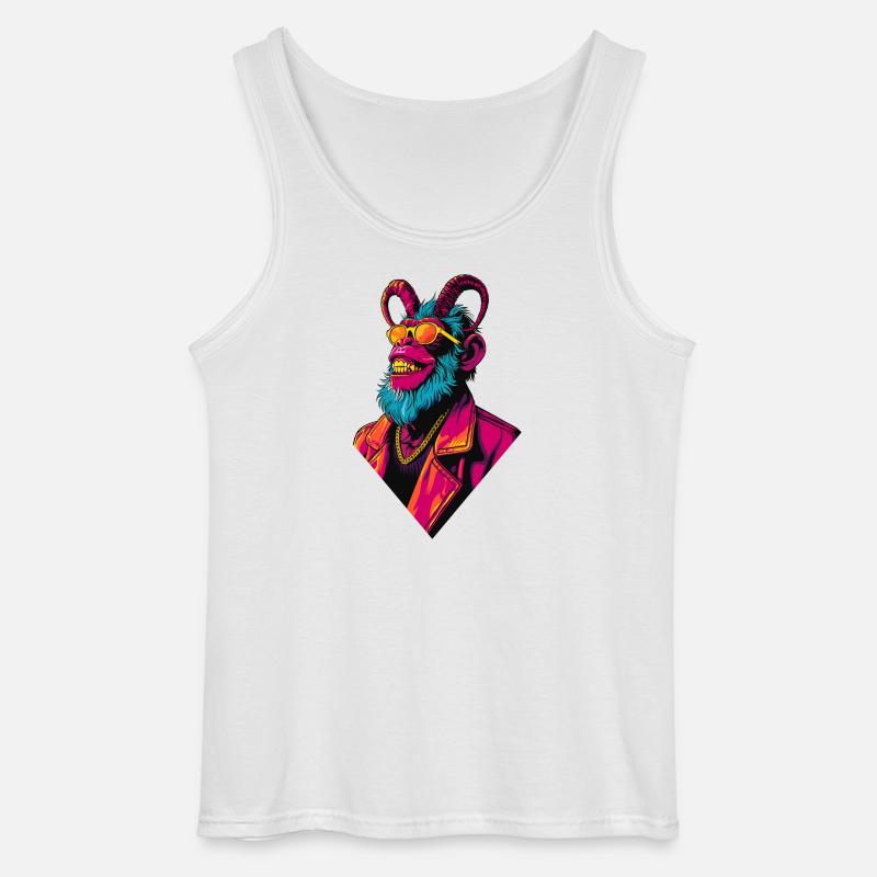 Devil Monkey - Gildan Männer Tank Top - Weiß
