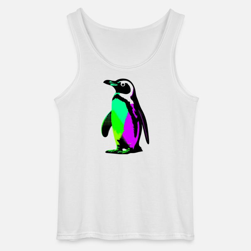 Pinguin - Gildan Männer Tank Top - Weiß