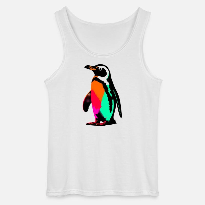 Pinguin - Gildan Männer Tank Top - Weiß