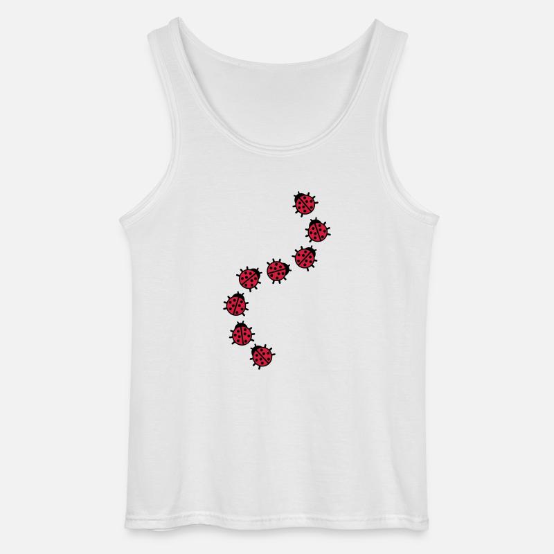 Marienkäfer - Gildan Männer Tank Top - Weiß