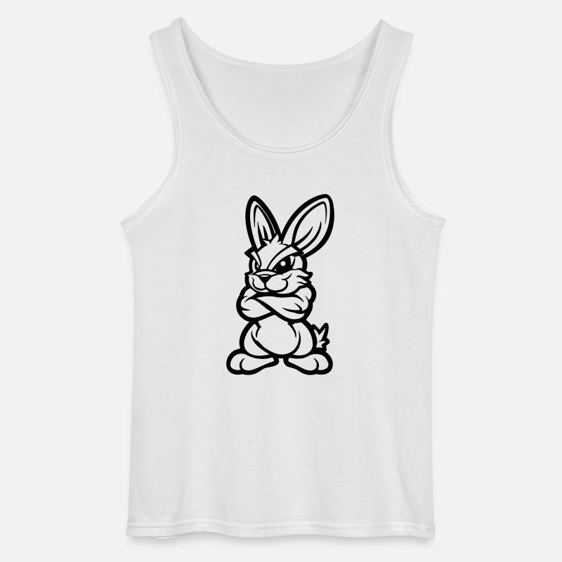 Hase Rabbit Comic - Gildan Männer Tank Top - Weiß