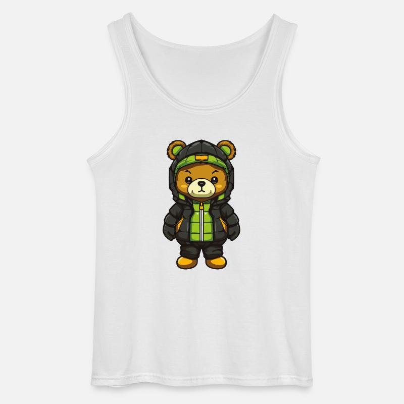Bear Comic - Gildan Men’s Tank Top - white