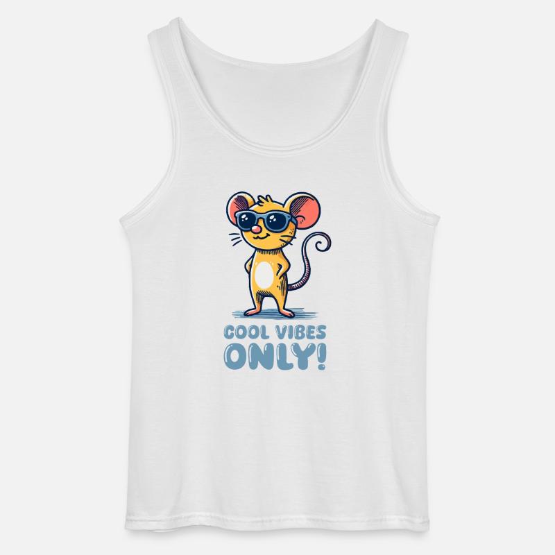 maus sonnenbrille cool - Gildan Männer Tank Top - Weiß