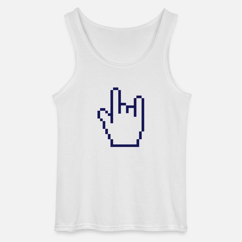 Mano cornuta - Gildan Männer Tank Top - Weiß