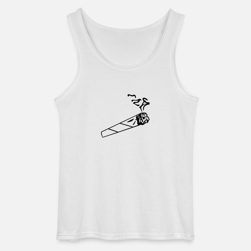 Joint - Zigarette - Gildan Männer Tank Top - Weiß