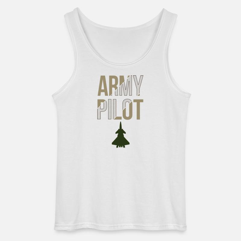 Armee Pilot - Gildan Männer Tank Top - Weiß