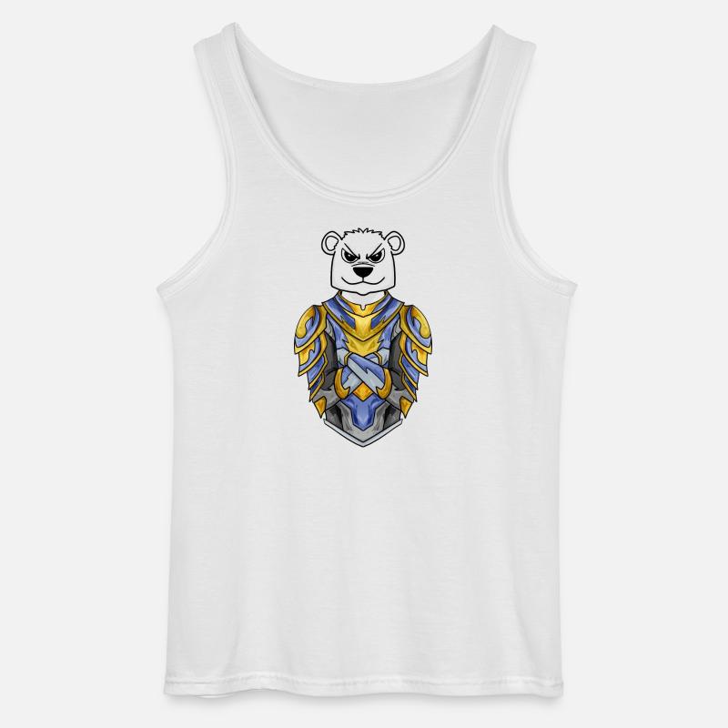 Ritter Eisbär cool Bär Polarbär - Gildan Männer Tank Top - Weiß