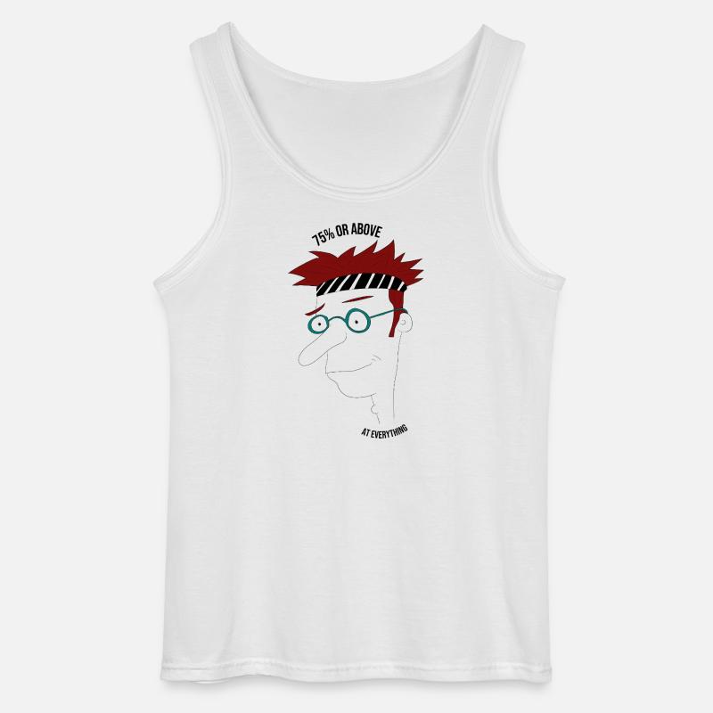 75 % oder mehr in allem, Mann - Gildan Männer Tank Top - Weiß