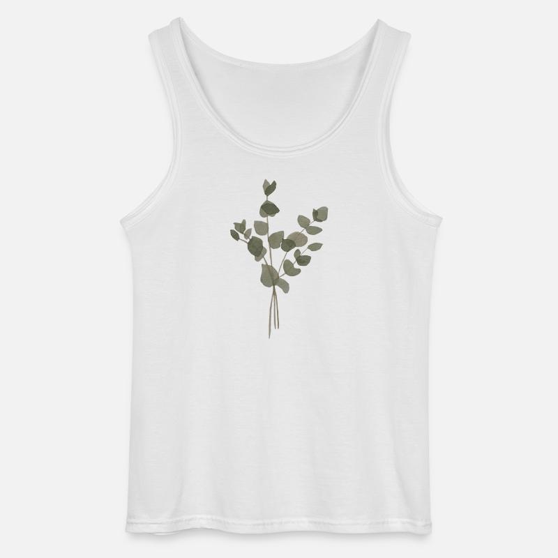 Eukalyptus-Aquarell - Gildan Männer Tank Top - Weiß