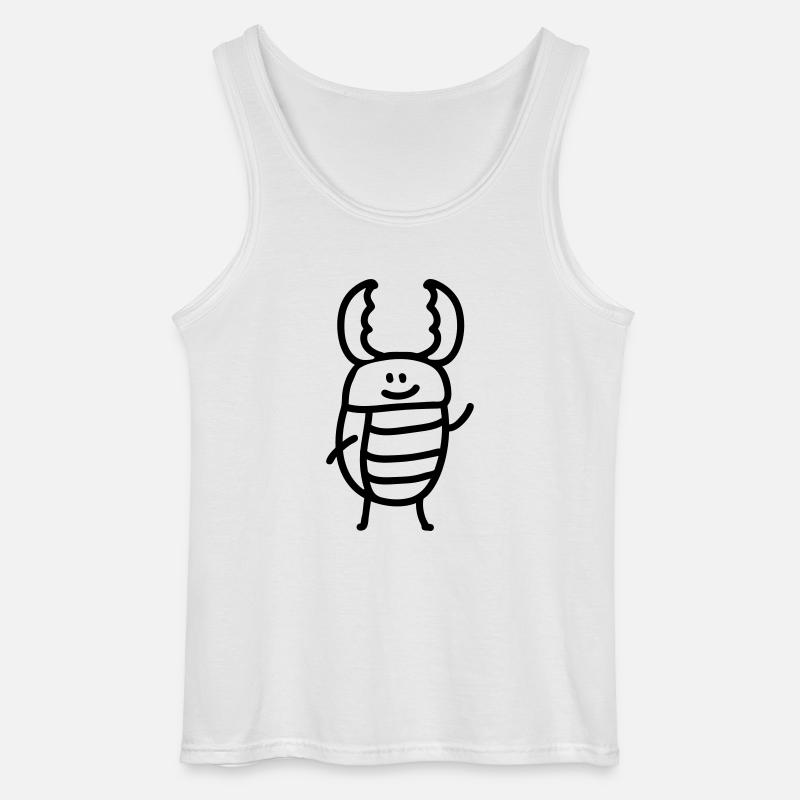 Hirschkäfer - Line - Gildan Männer Tank Top - Weiß