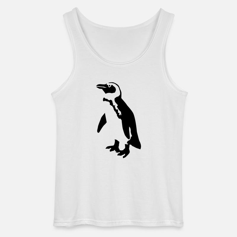 Pinguin - Gildan Männer Tank Top - Weiß