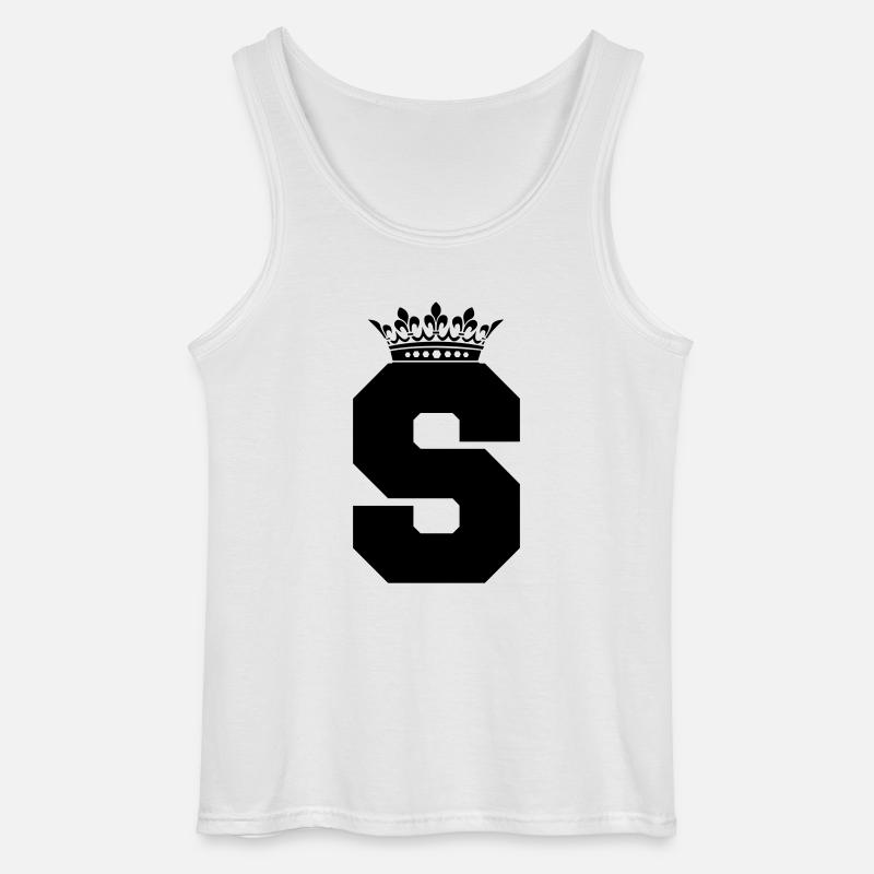 buchstabe S Krone - Gildan Männer Tank Top - Weiß