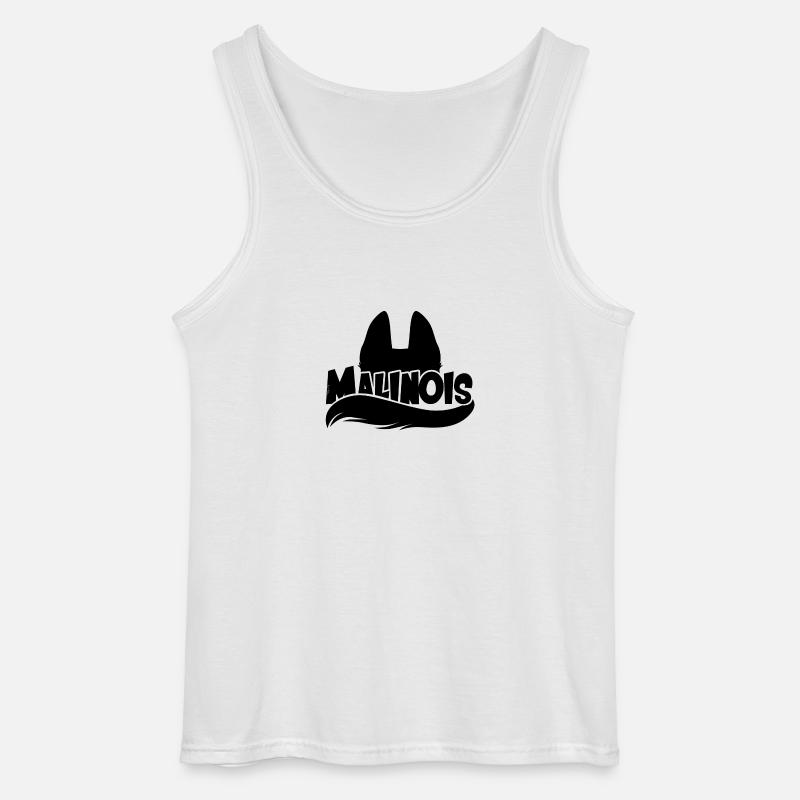 Abbildung Malinois - Gildan Männer Tank Top - Weiß