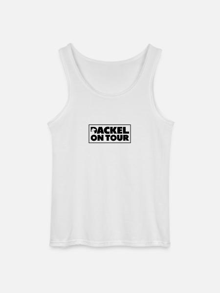 Dackel on tour - Gildan Männer Tank Top - Weiß