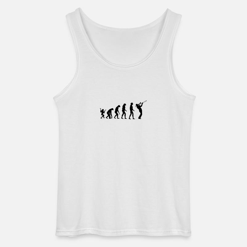 Evolution Posaune - Gildan Männer Tank Top - Weiß