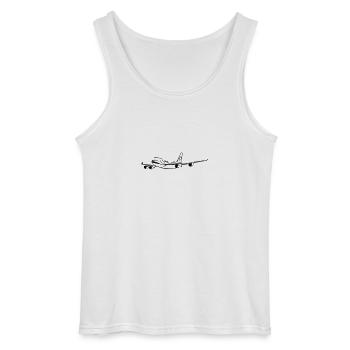 Airplane - Gildan Men’s Tank Top - white - Front - AI Model Male 185 dark (185cm)