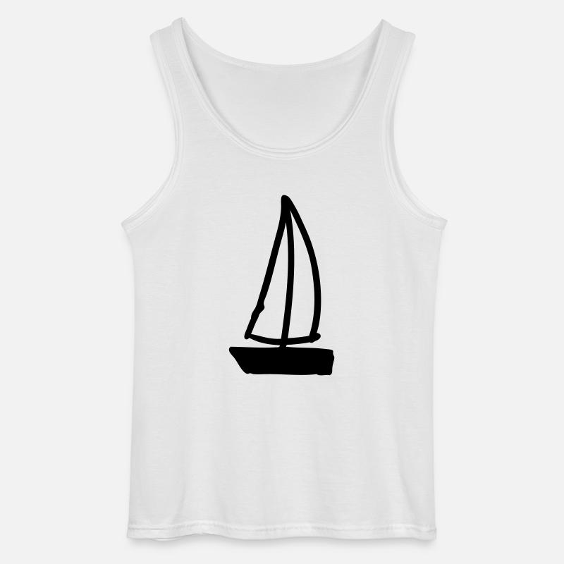 segelboot - Gildan Männer Tank Top - Weiß