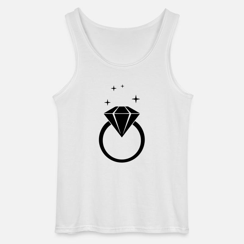 Ring Hochzeit - Gildan Männer Tank Top - Weiß