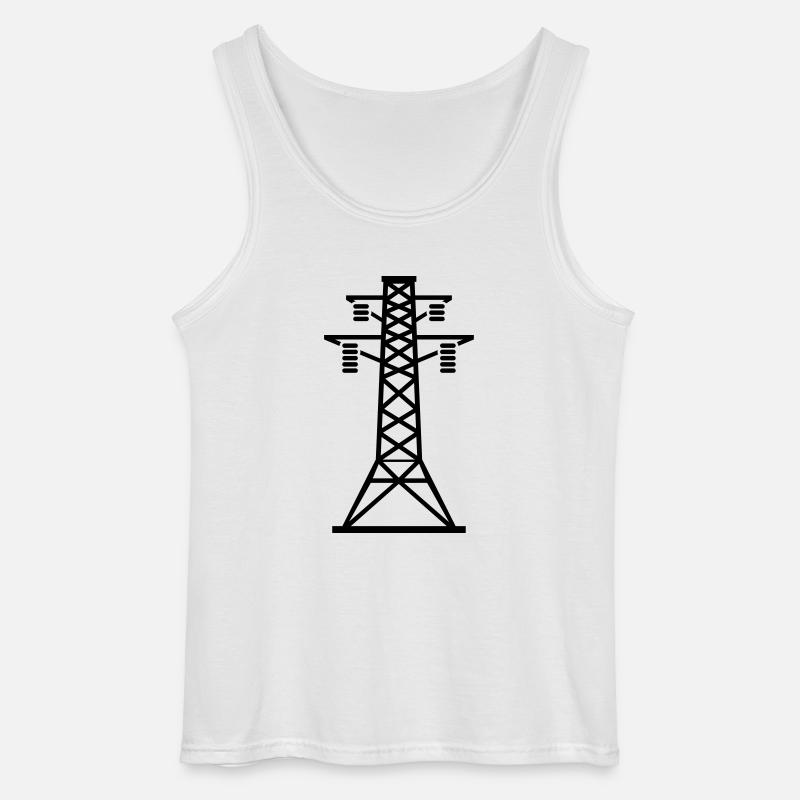 strommast_yu1 - Gildan Männer Tank Top - Weiß