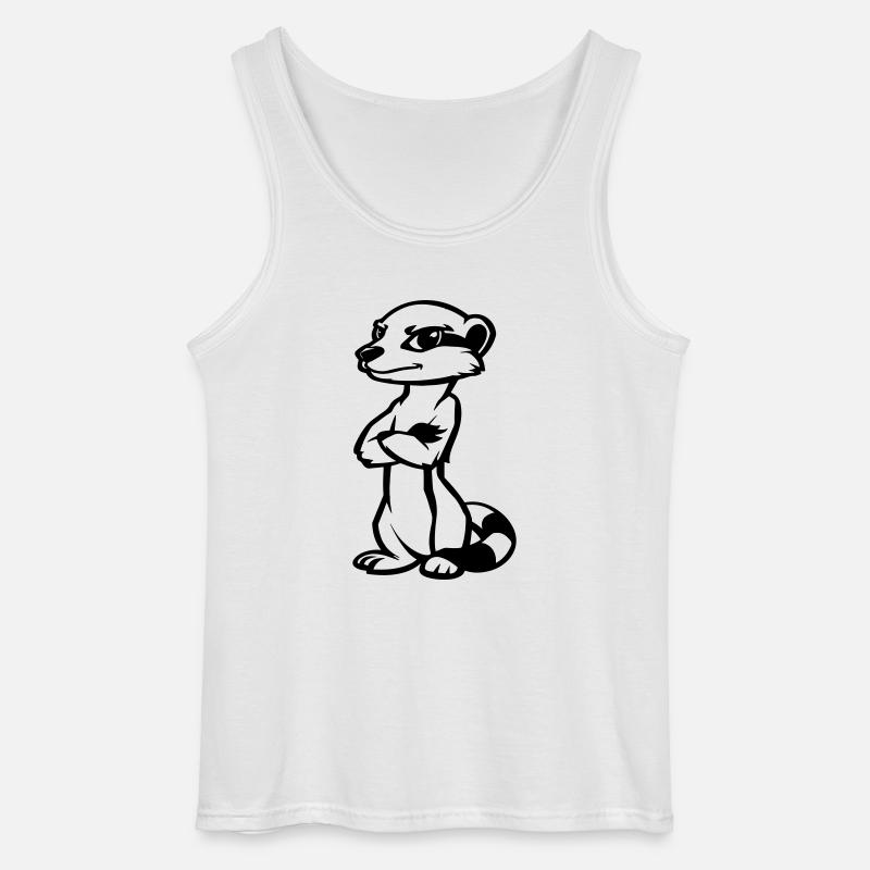 erdmännchen comic - Gildan Männer Tank Top - Weiß