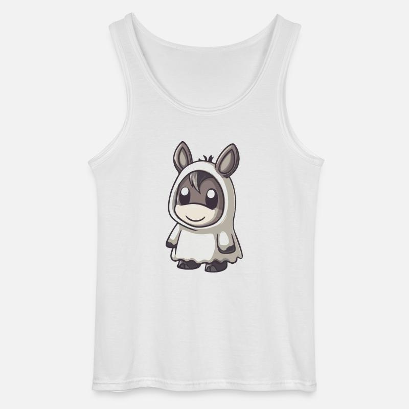 Esel Halloween Comic Geist - Gildan Männer Tank Top - Weiß