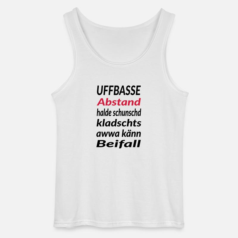 Uffbasse Abstand halde - Gildan Männer Tank Top - Weiß