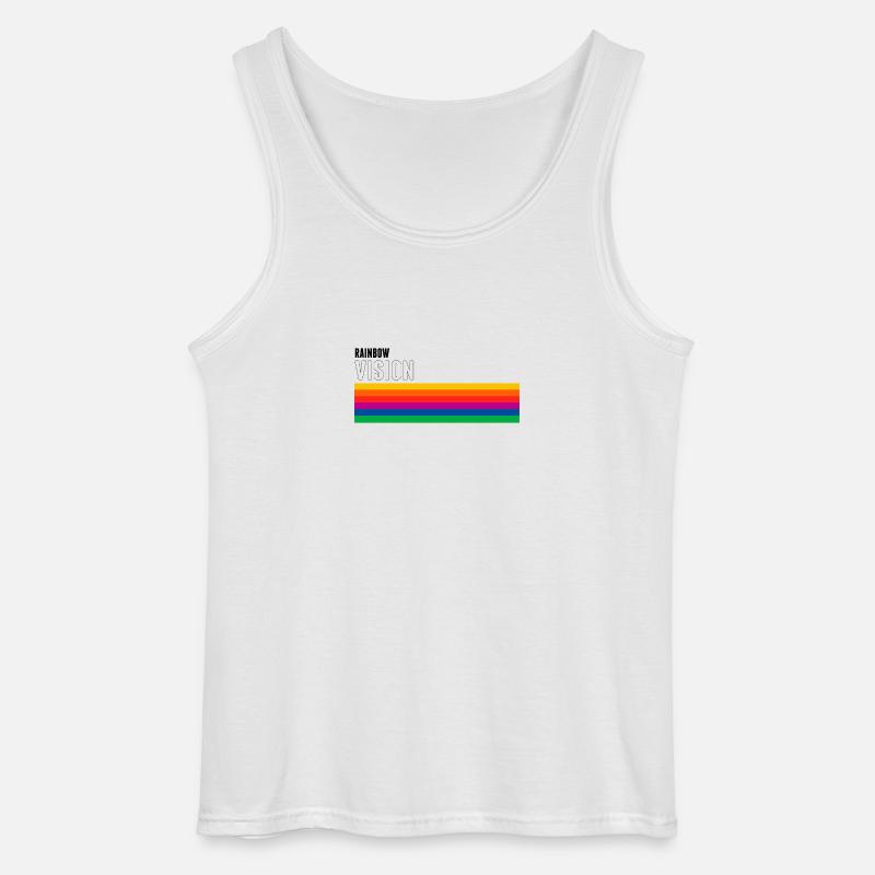 Regenbogen Vision - Gildan Männer Tank Top - Weiß