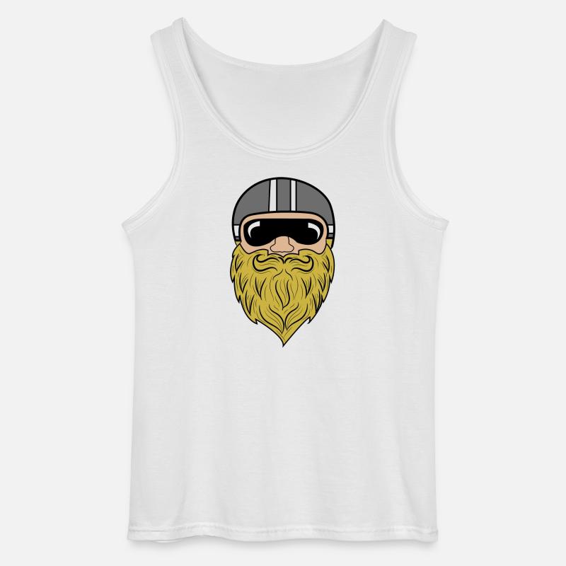 Bart Ziegenbart Bartfrisur Schnurrbart Bartträger - Gildan Männer Tank Top - Weiß