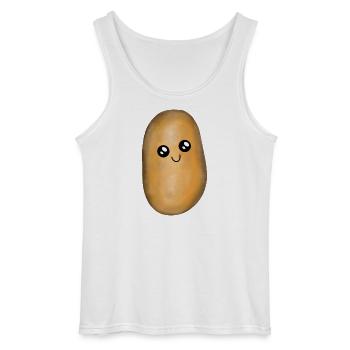 Pommes de terre Kawai - Débardeur Gildan Homme - blanc - Devant - AI Model Male 185 dark (185cm)