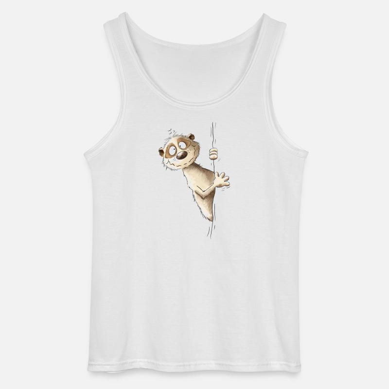 Drolliges Erdmännchen I Wildtier Tiere - Gildan Männer Tank Top - Weiß