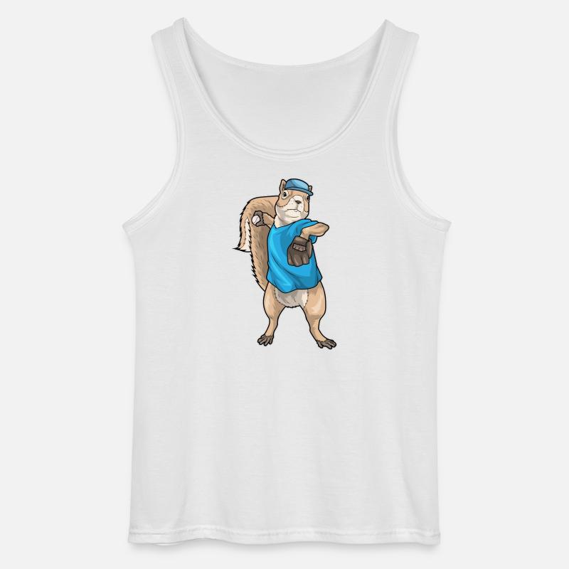 Eichhörnchen Baseball Baseballhandschuh - Gildan Männer Tank Top - Weiß