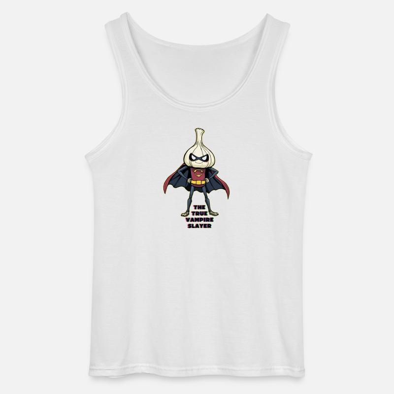 Der wahre Vampirjäger Knoblauchheld - Gildan Männer Tank Top - Weiß