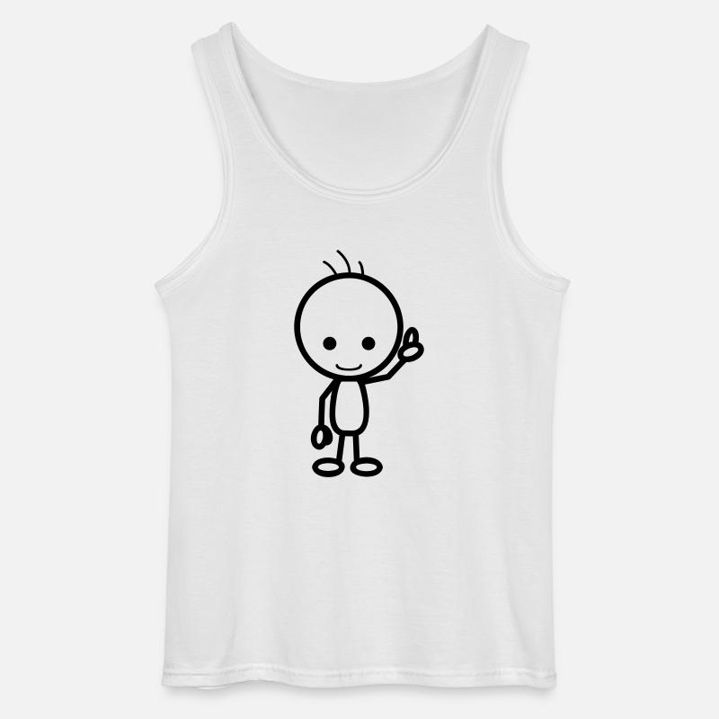 männchen - Gildan Männer Tank Top - Weiß