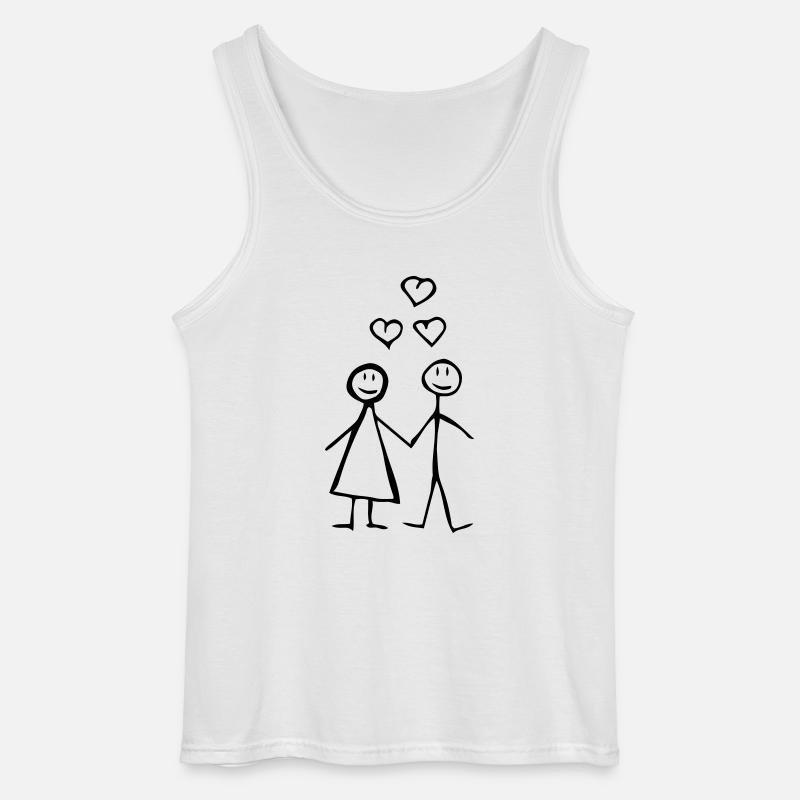 Comic Couple - Gildan Männer Tank Top - Weiß