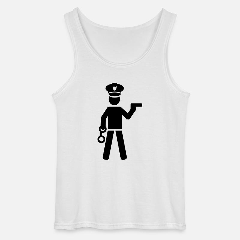 Polizei - Gildan Männer Tank Top - Weiß