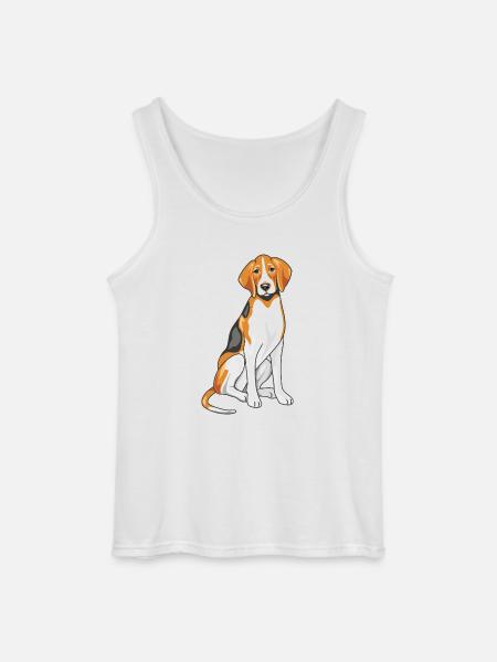 Sitting foxhound - Gildan Men’s Tank Top - white