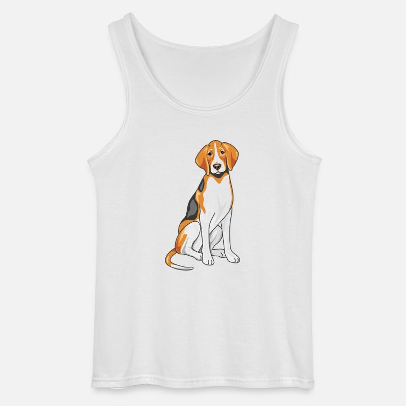 Foxhound assis - Débardeur Gildan Homme - blanc