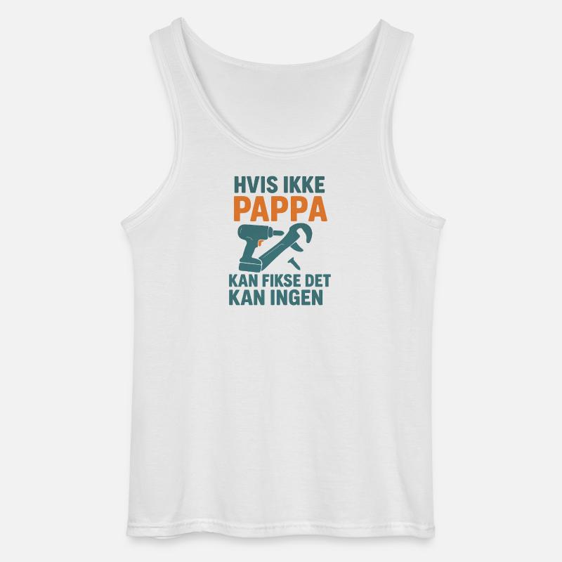 Memory Design with Tools Motif - Gildan Men’s Tank Top - white
