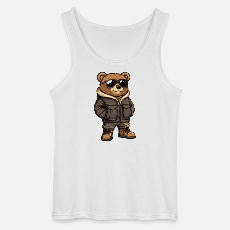 Bär Cool Winter - Gildan Männer Tank Top - Weiß
