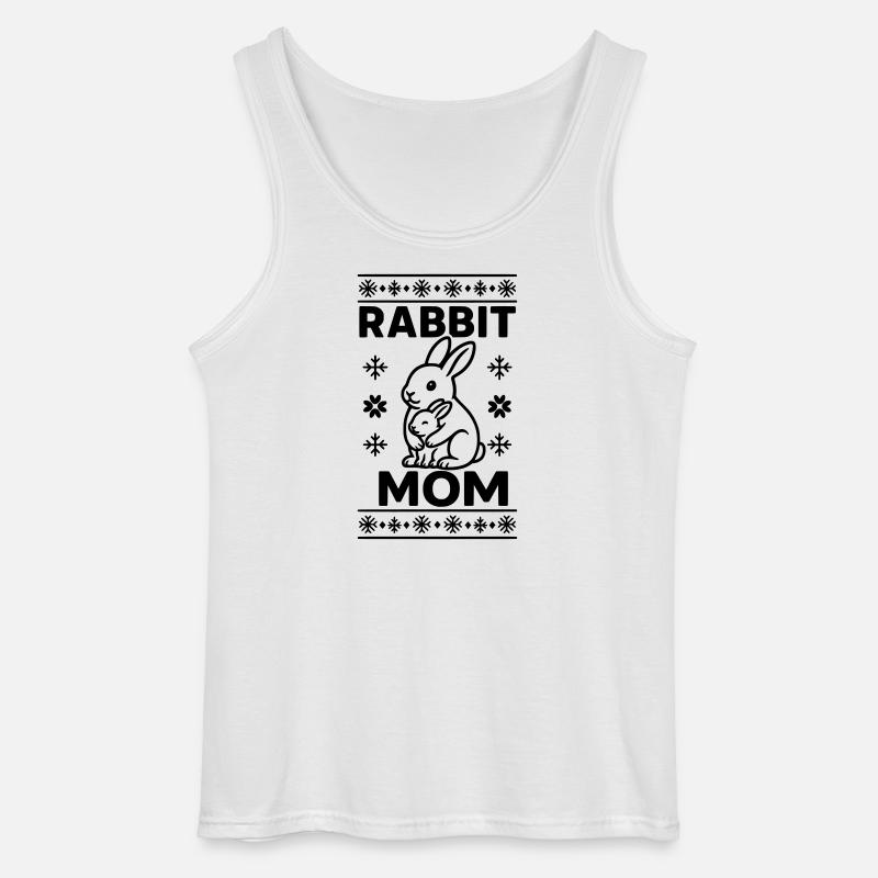 rabbit mom kaninchen mama  - Gildan Männer Tank Top - Weiß