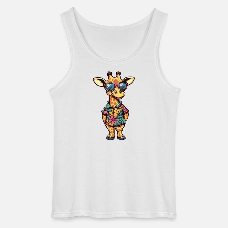 Giraffe Comic Urlaub - Gildan Männer Tank Top - Weiß