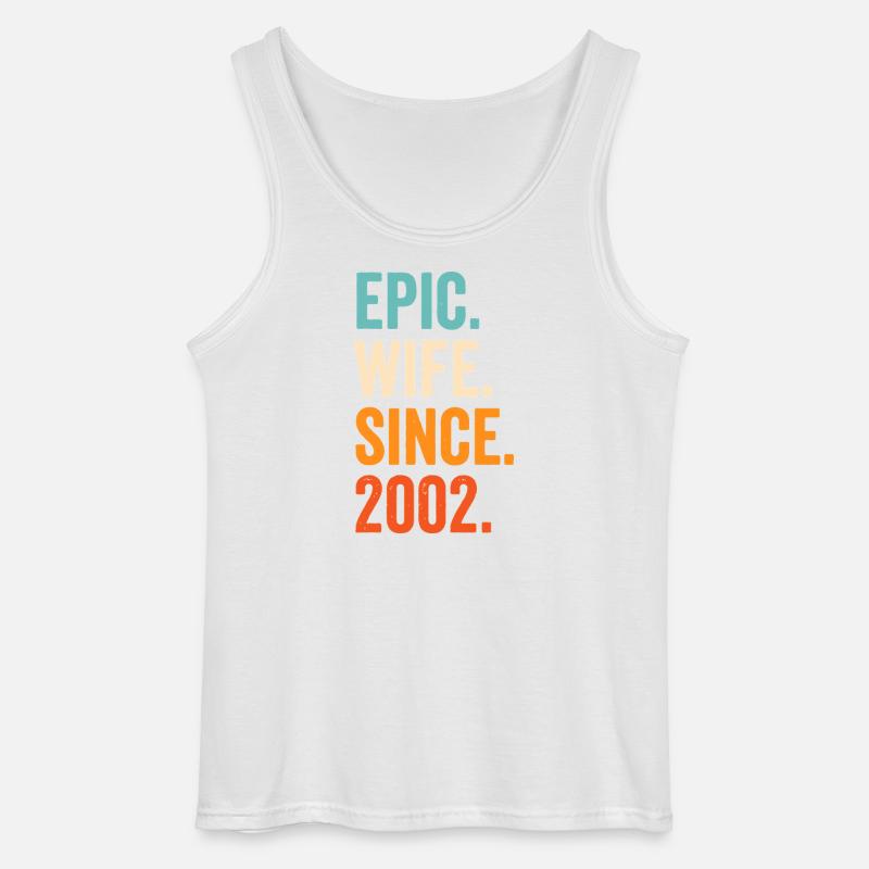 Epische Ehefrau seit 2002 - Gildan Männer Tank Top - Weiß