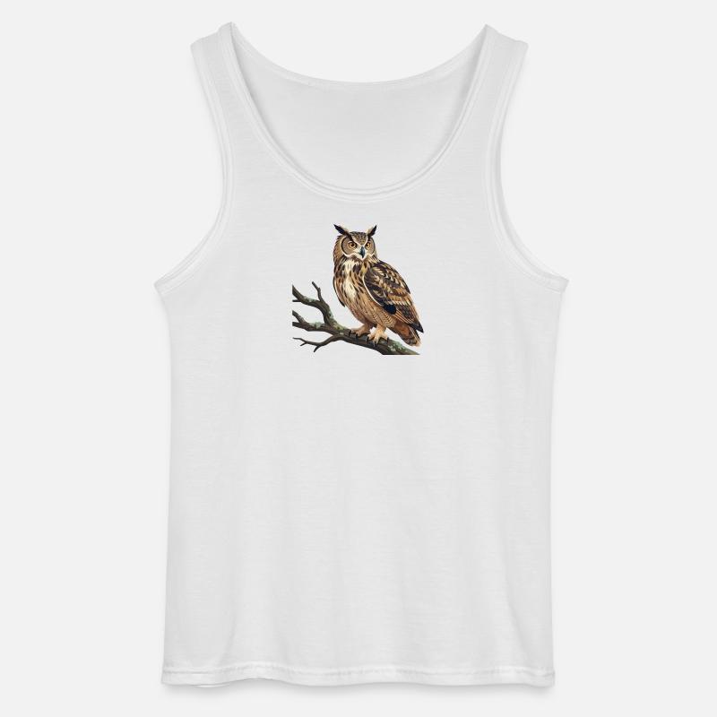 Uhu Eule - Gildan Männer Tank Top - Weiß