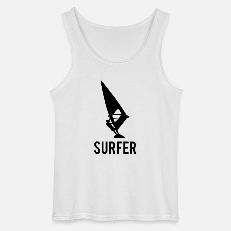Wind Surfer - Gildan Männer Tank Top - Weiß