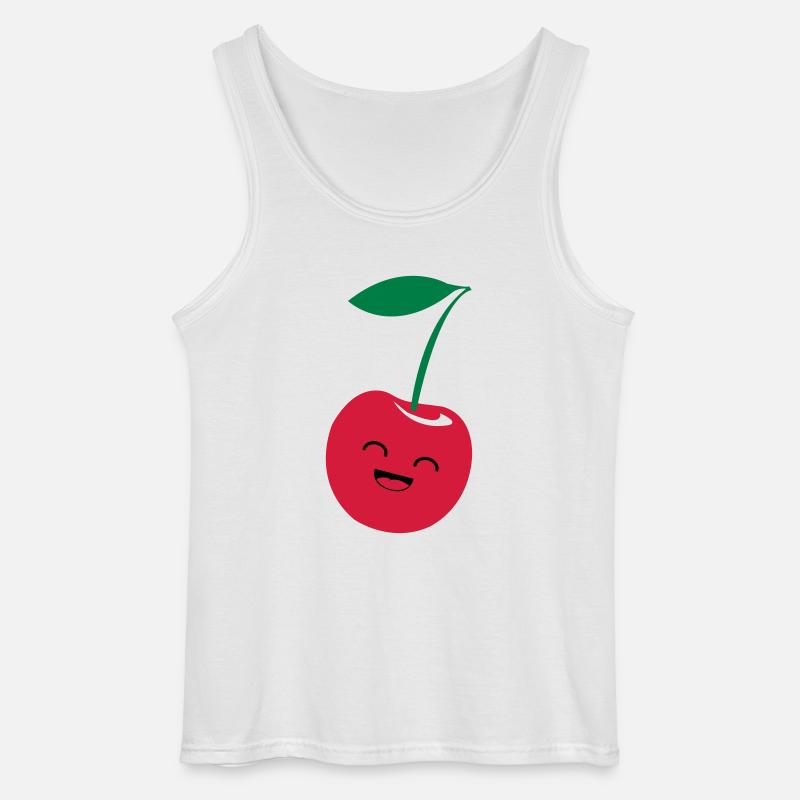 lustige_kirsche - Gildan Männer Tank Top - Weiß