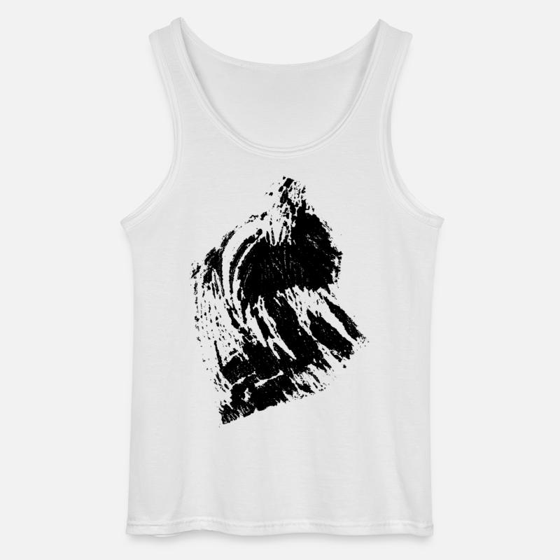 Mural Mountains - Gildan Männer Tank Top - Weiß