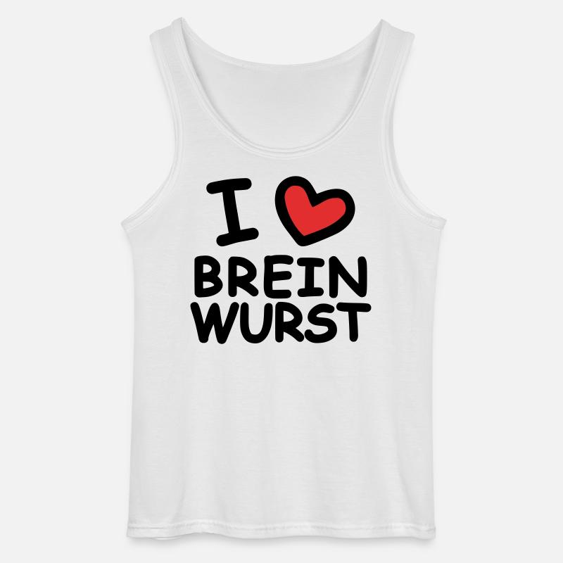 I Love Breinwurst - Gildan Männer Tank Top - Weiß