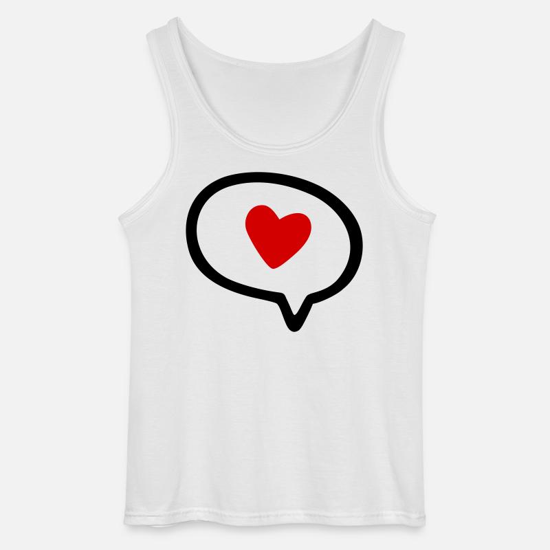 Sprechblase mit Herz - Gildan Männer Tank Top - Weiß