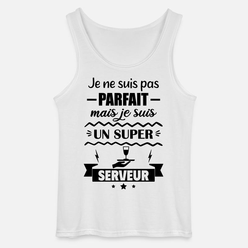 Nicht perfekt, aber toller Server - Gildan Männer Tank Top - Weiß
